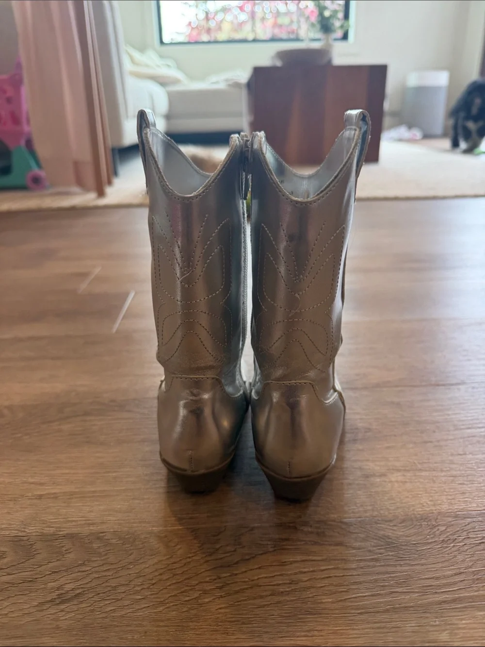 Kids Tucker & Tate Metallic Silver Western Boots